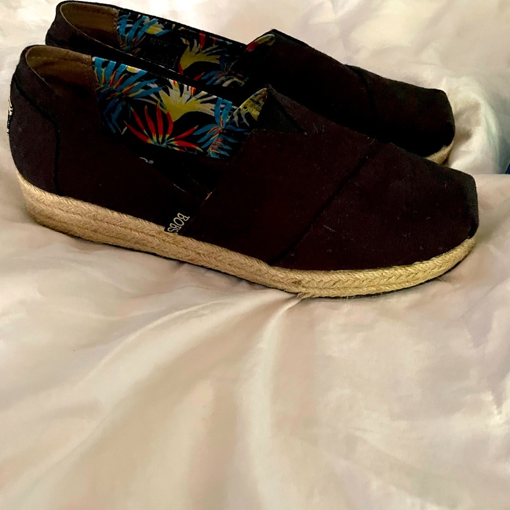 Bob’s Memory Foam arch support espadrilles 10 black